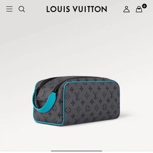 New Louis Vuitton Dopp Kit 2025 in new blue color Men Bag Gift Travel Pouch LV
